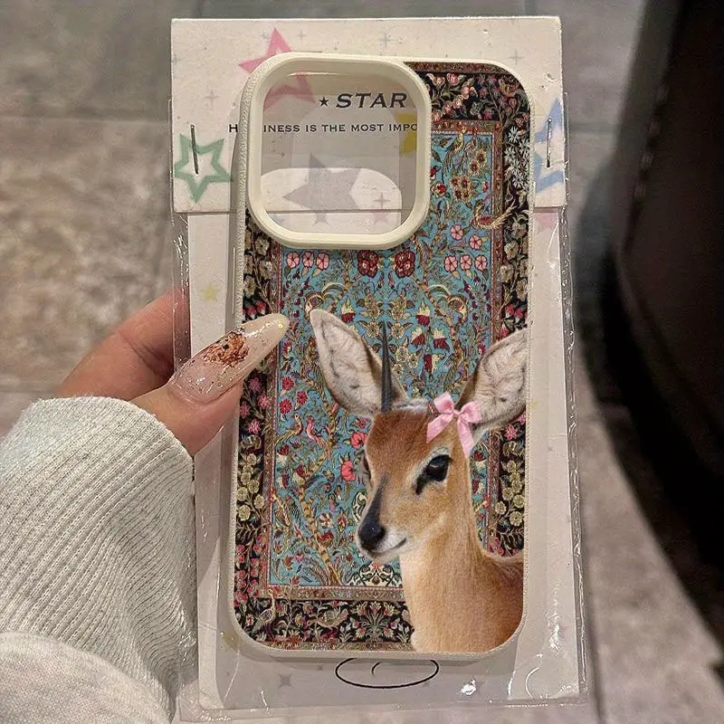 Phone Cases Xiaomi 15 - خمر الغزلان Lichee سيليكون نمط جراب