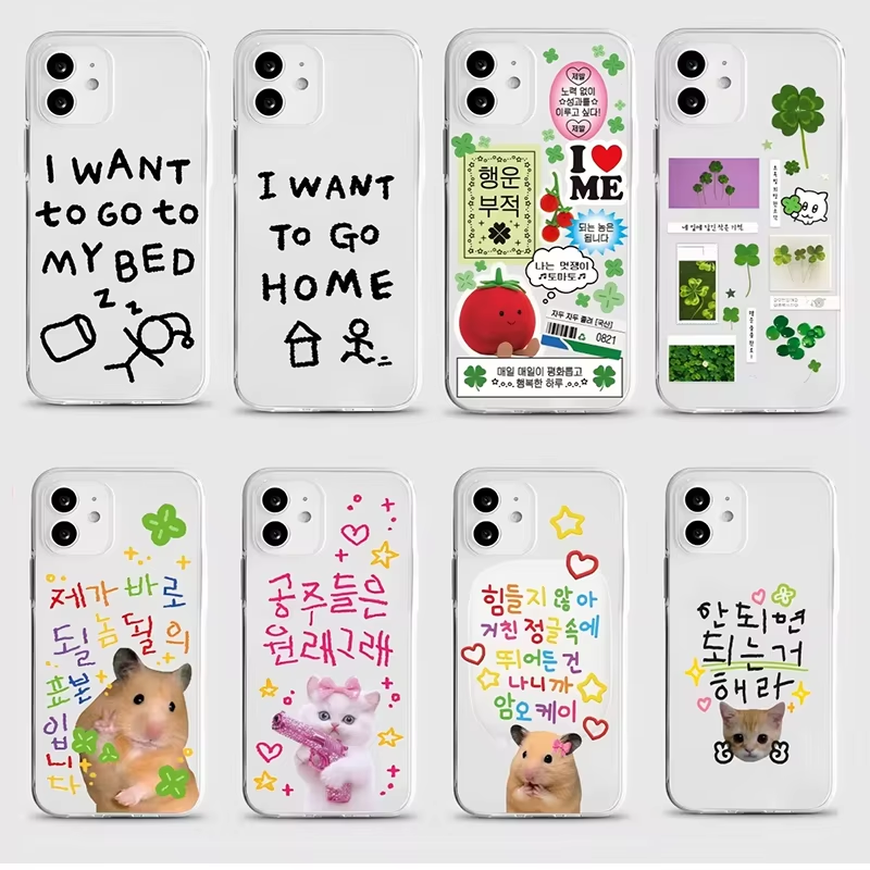 Phone Cases Xr Iphone - غطاء هاتف كوري أنيق بتصميم البرسيم