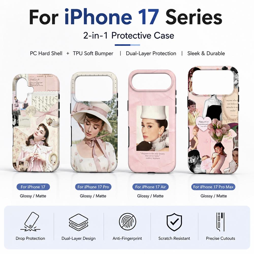 Phone Cases H&M - غطاء هاتف أودري هيبورن من مادة
