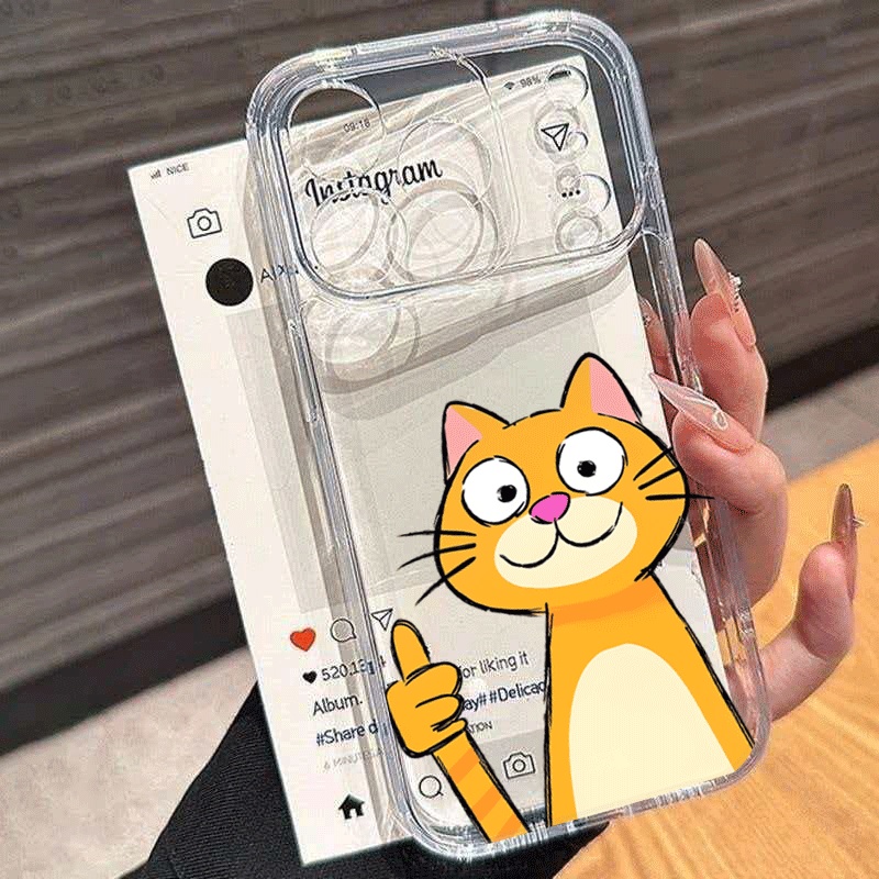 Phone Cases Xiaomi 15 - غطاء هاتف لطيف بتصميم قطة برتقالية