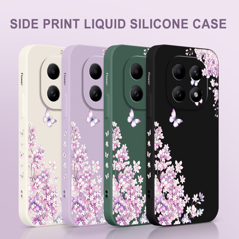 غطاء هاتف بنقشة زهور بنفسجية ل - مراجعة Phone Cases Xiaomi 15 وسعره
