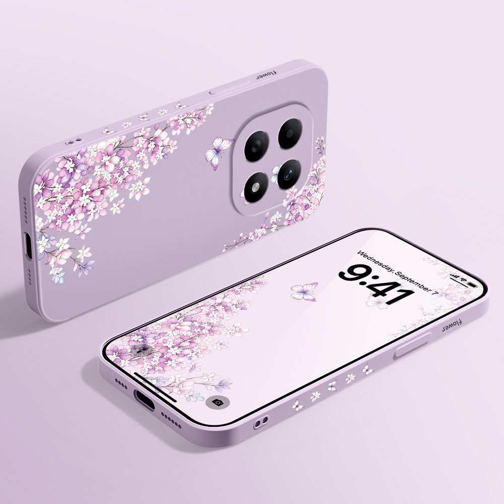 غطاء هاتف بنقشة زهور بنفسجية ل - مراجعة Phone Cases Xiaomi 15 وسعره