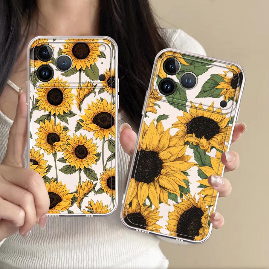 غطاء هاتف شفاف بنمط دوار الشمس - مراجعة Phone Cases Xr Iphone وسعره