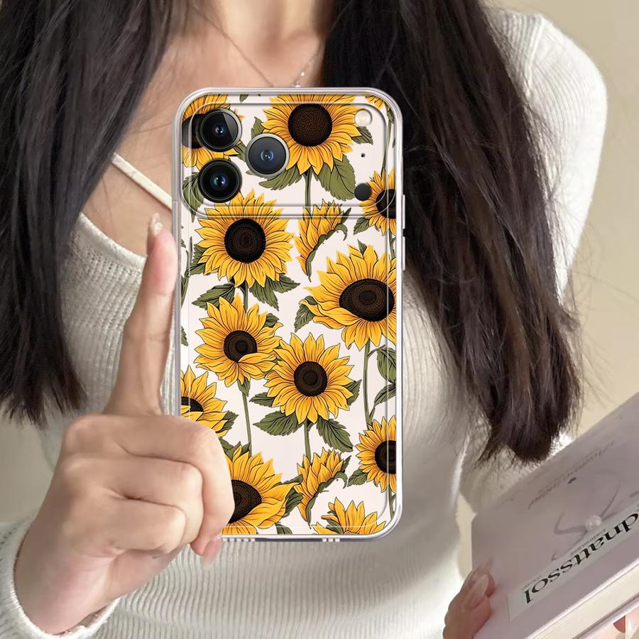 غطاء هاتف شفاف بنمط دوار الشمس - مراجعة Phone Cases Xr Iphone وسعره