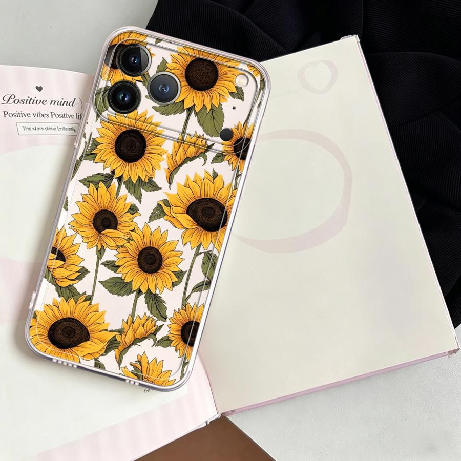 غطاء هاتف شفاف بنمط دوار الشمس - مراجعة Phone Cases Xr Iphone وسعره