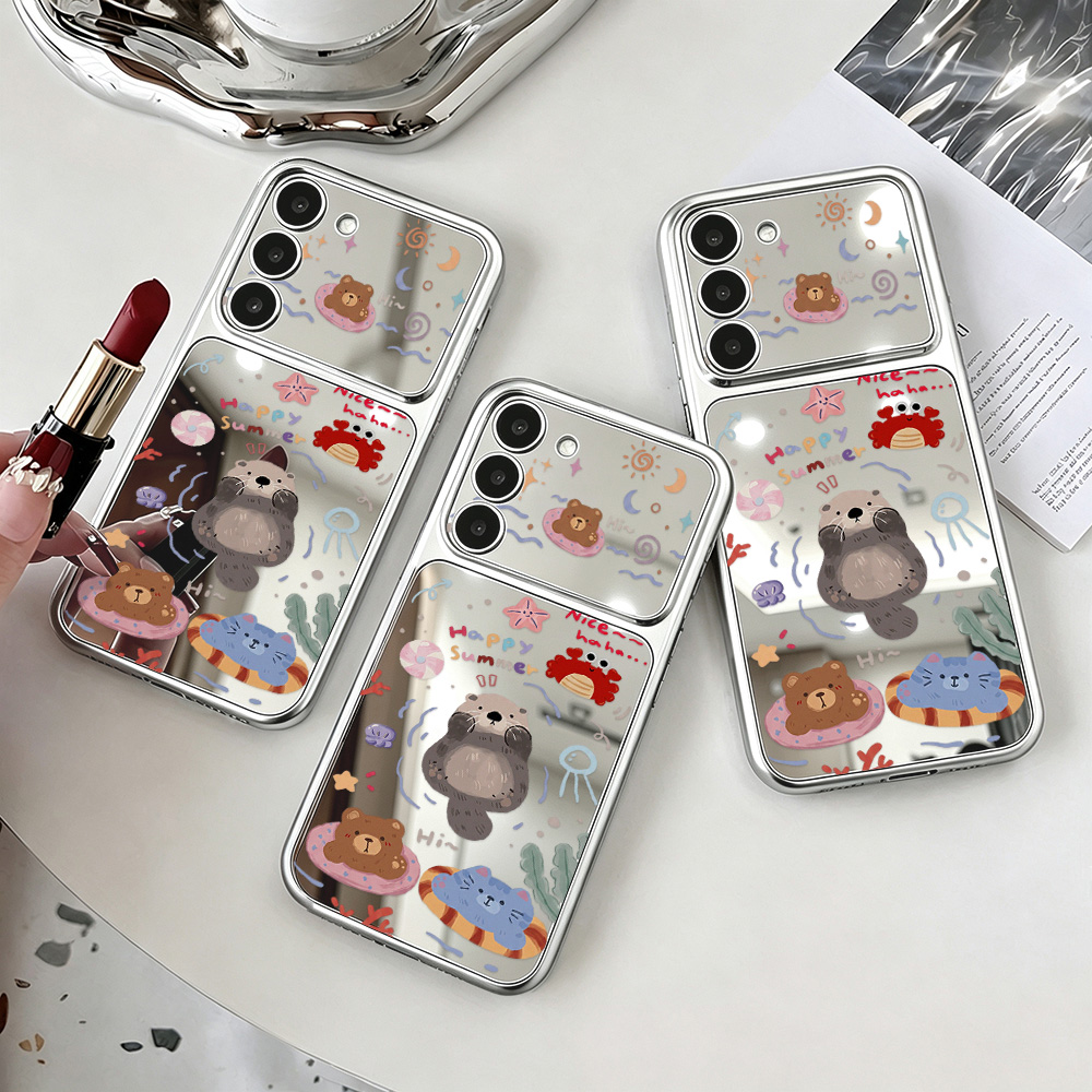 حافظة مرآة بتصميم دب كرتوني مع - مراجعة Phone Cases Galaxy A16 5G وسعره