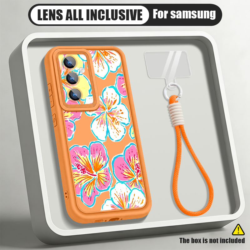 غطاء هاتف بنمط الزهور مع حبل ت - مراجعة Phone Cases Galaxy A16 5G وسعره